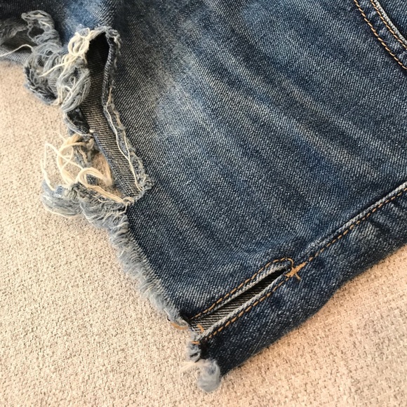 Free People distressed denim cut off shorts - Picture 5 of 5